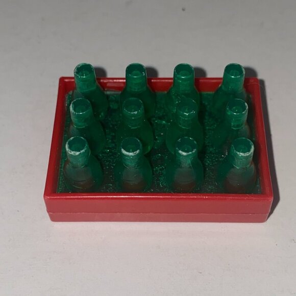 Buddy L 1960's Japan Red Case Green Soda Pop Bottles Miniature Toy Collectible - Picture 1 of 7